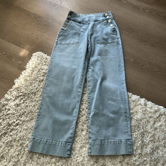 Lola Jeans Colette High Rise Wide Leg Jeans Light Blue 26 BNWT - Picture 6 of 13